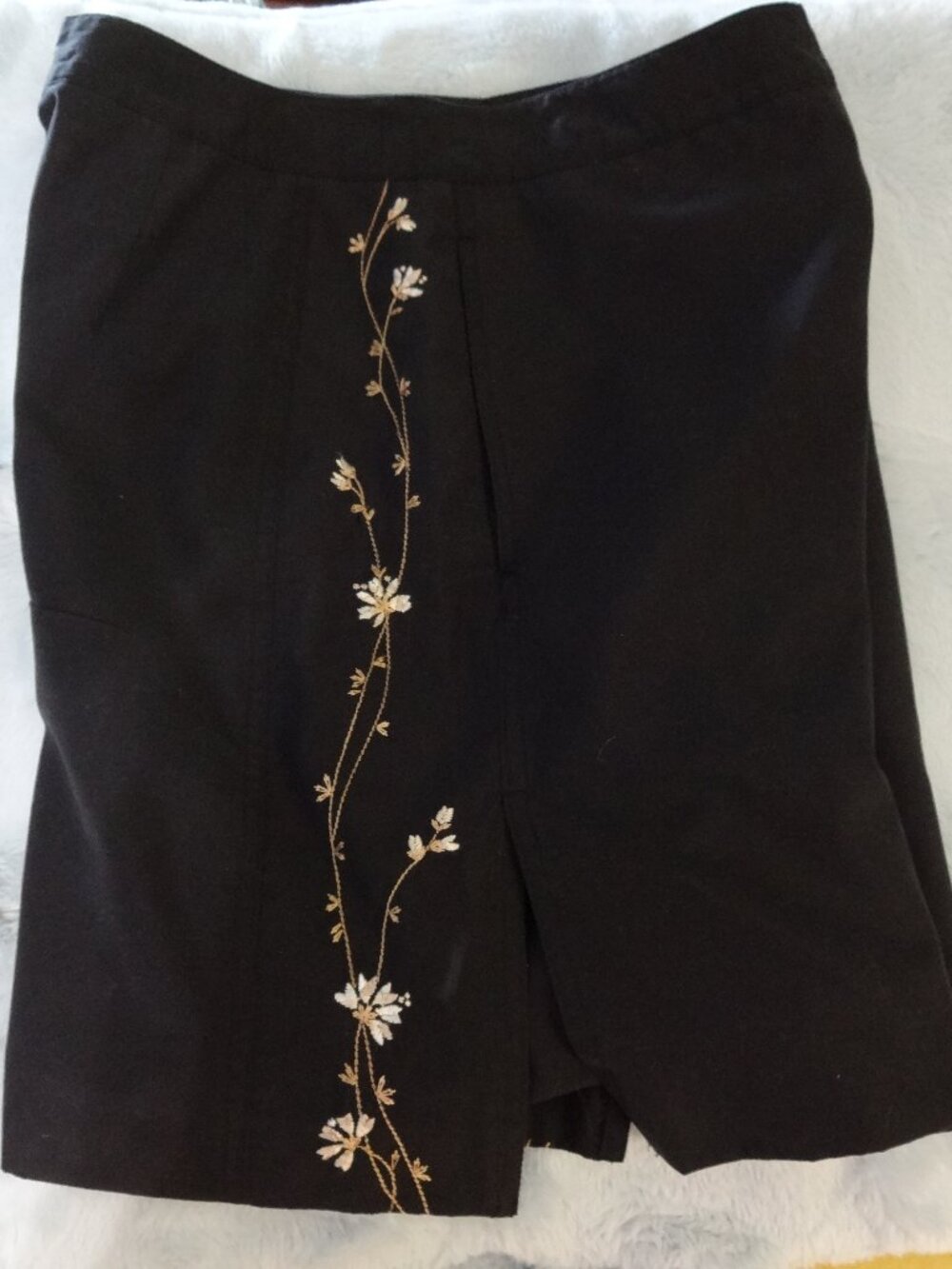 izod embroidered skort flower navy 6